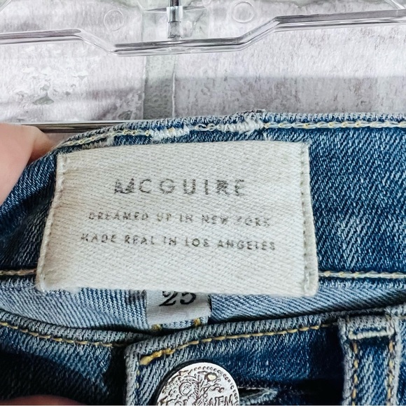 McGuire Denim Barley Boot Button Fly Raw Hem Cropped Jeans Size 25 Style 185C - Picture 8 of 11